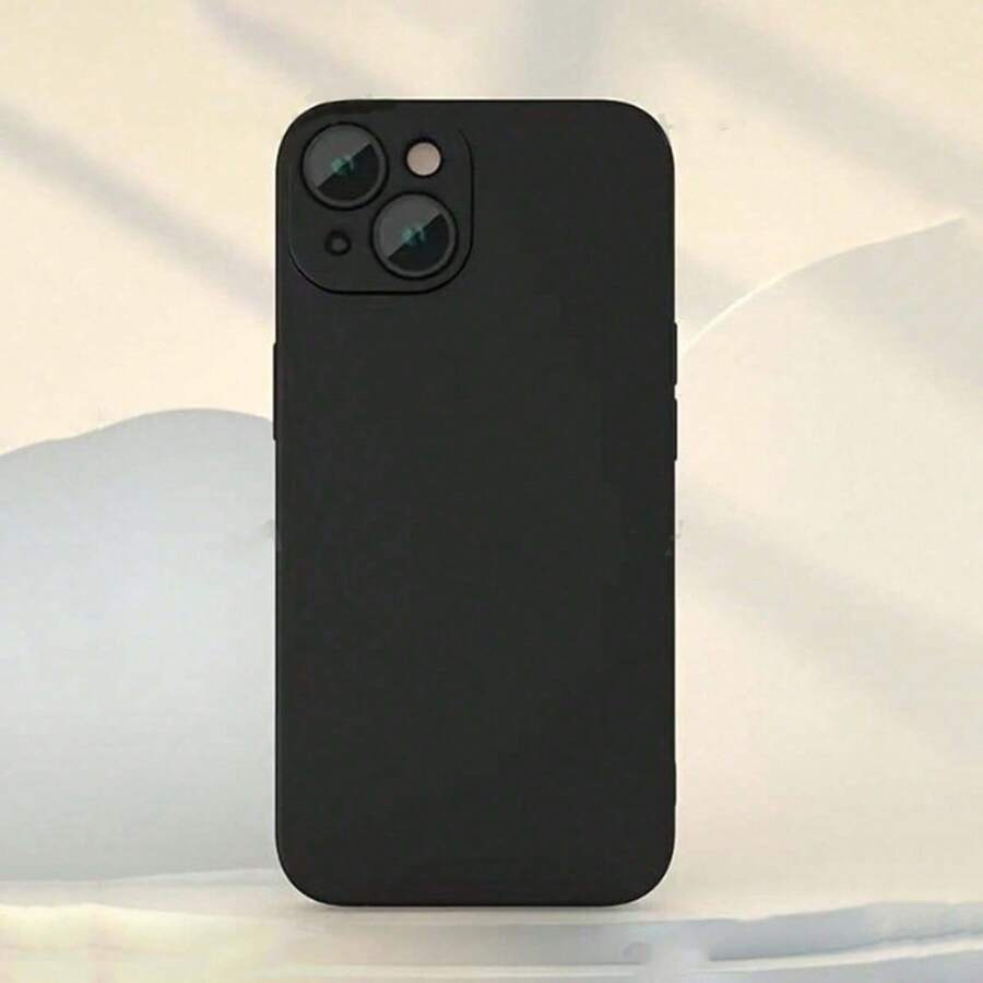 極簡全覆蓋鏡頭保護手機殼,適用於 iPhone11/11Pro/11promax/X/XR/X MAX/XS/12/12Pro/12promax/13/13Pro/13promax/14/14Pro/14promax/14plus/15/15Pro/15plus/15promax/16/16e/16plus/16promax/16Pro/12mini/13mini,防摔防滑舒適軟殼手機保護套 - 黑色 - 查看 1