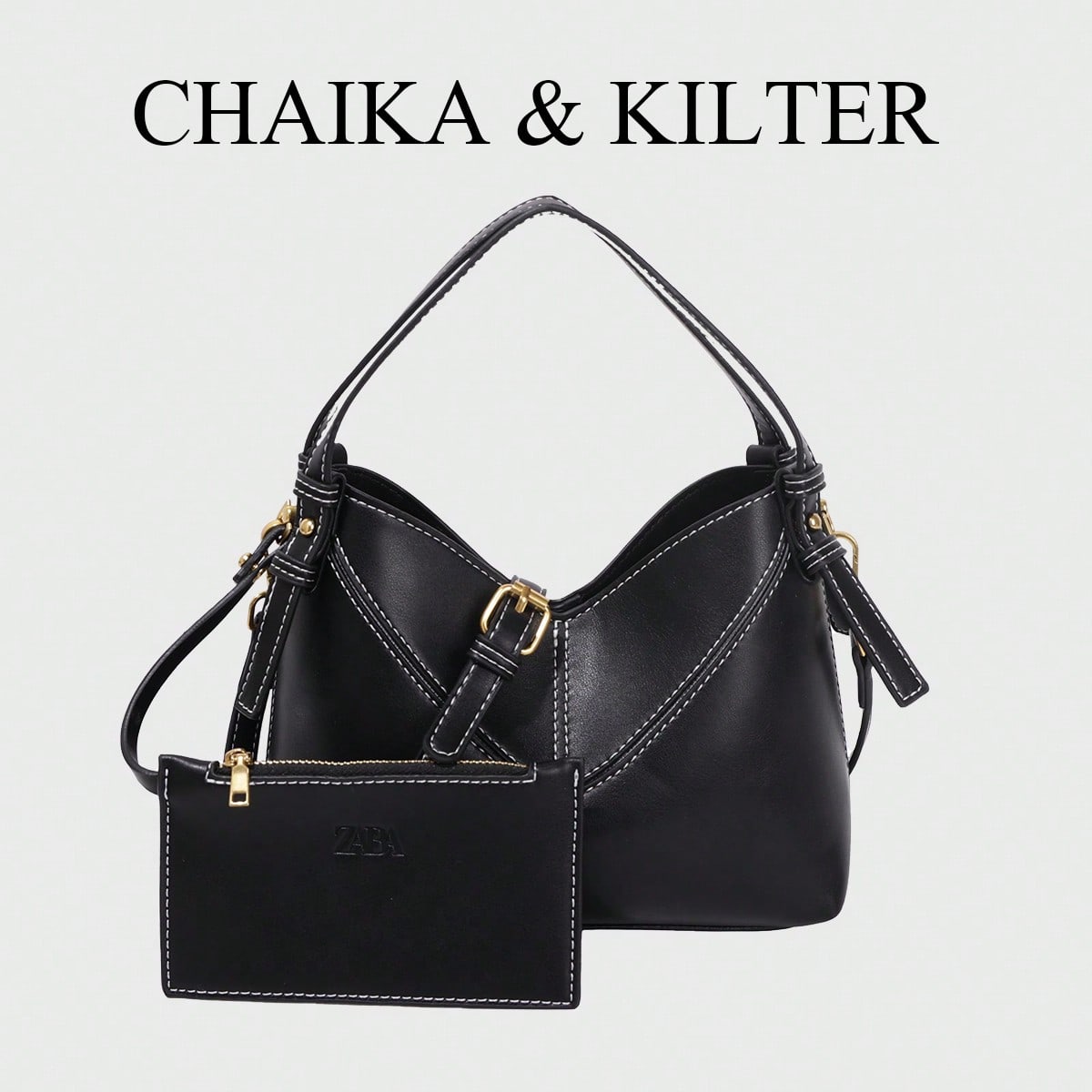Women's Two-Tone Design Mini Canvas Tote Bag, Fashionable Shoulder Handbag Bucket Bag