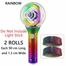 2捲K-Pop手燈水鑽裝飾膠帶 自黏式水晶鑽飾條 適用於多款手燈，適合K-Pop粉絲收藏展示與DIY手工，適用派對遊戲與活動，聖誕禮物，不含手燈，適合Skz / Stray Kidz / Twice / Txt / Gdragon / Exo / Aespa / Army Bomb / 官方手燈 - Rhinestone Ribbon - 查看 15