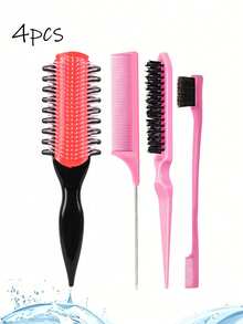 1/2/3/4/5/6/11/12pcs New 9-Row Comb Hair Brush Set, With Side Grooves Design To Enhance Curling And Separation, Wet & Dry 8-Tooth Comb, (6.8 OZ / 200 ML) Multi-Function Small High-Pressure Continuous Spray Moisturizing Travel Makeup Bottle - Multicolor - View 7