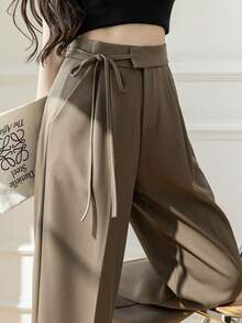 Women Pants - Khaki - View 3