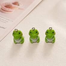 1/6/12pcs Cute Green Crocodile Resin Pendant, Adorable Earring Accessory, Suitable For DIY Jewelry Making, Perfect For Earrings, Necklaces, Bags, Keychains, Bracelets - Multicolor - View 7