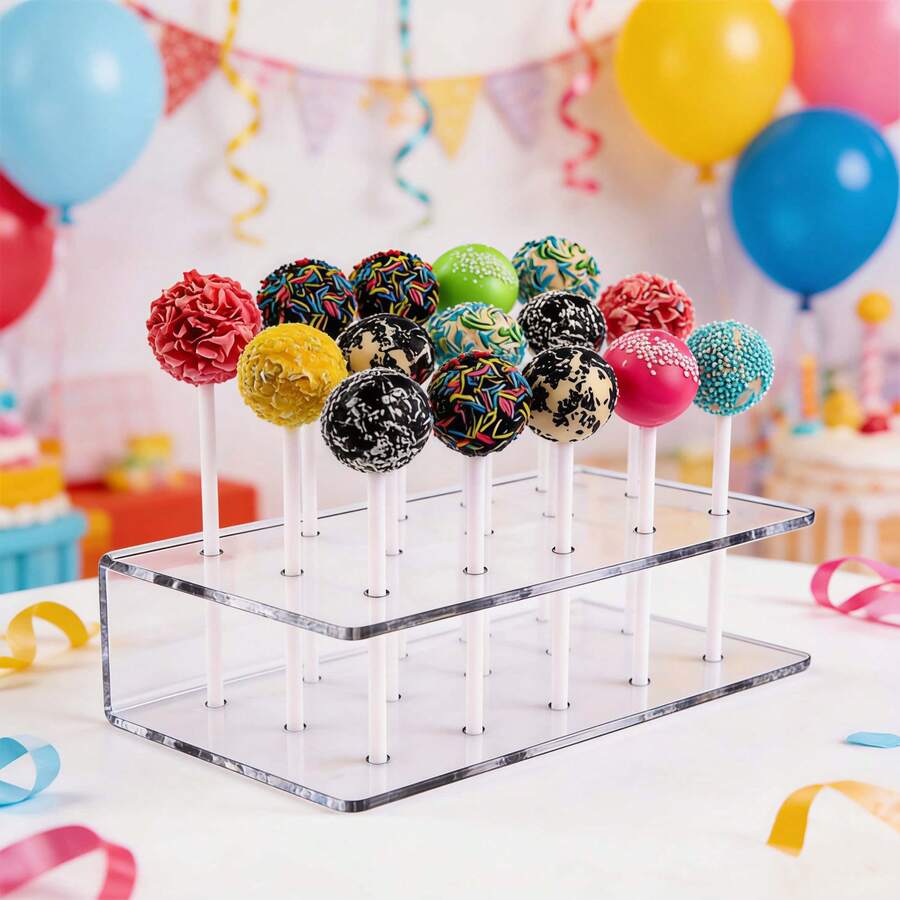 1/2 piezas Soporte para exhibición de dulces, hecho de material acrílico duradero y fácil de limpiar. Soporte transparente para exhibición de dulces disponible en tamaños de 15 y 20 agujeros. Adecuado para bodas, fiestas de cumpleaños, fiestas de baby shower, aniversarios y otras ocasiones.