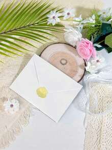 25pcs - Minimalist Pearl White A7 Envelopes With Stickers. These Minimalist Pearl White Envelopes Are Perfect For Handwritten Birthday Wishes, Thank You Cards, Invitations, Weddings, New Year Greetings, Father's Day Handwritten Cards And Business Letters. - Pearl White - View 9
