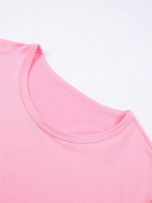 Camiseta estampada de ] Camiseta de manga corta con estampado de calavera estilo gótico de  para mujer, casual, cómoda y versátil, ideal para primavera, verano y otoño - Blanco y Negro - Ver 3