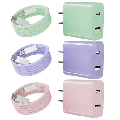 20Wデュアルポート急速充電器（Type-C急速充電キット付属） – さまざまなType-Cインターフェース搭載スマートフォンやその他の多くのデバイスに対応。