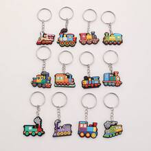 12pcs PVC Small Train Keychains, Colorful Small Train Keychains - Sets - View 3