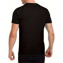 Camiseta de algodón 100% con estampado, nueva colección 2026: cómoda y fácil de usar, ideal para todas las personas. - Negro - Ver 2