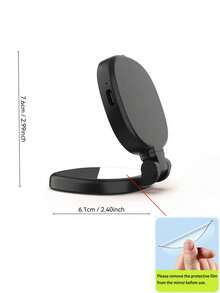1pc Multifunctional Foldable Selfie Fill Light, Multi-Angle Rotating Mirror, Portable Makeup Mirror With Beauty Light, Stand-Up Desktop, Travel & Home Beauty Tool, Computer Round Live Stream Light, USB Rechargeable Phone Fill Light, 3-Level Adjustable Brightness, Beauty Fill Light, Laptop & Tablet Photography - Magnetic Fill Light Mirror - View 4