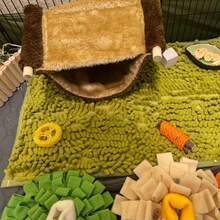 1pc Super Absorbent, Breathable & Non-Slip Pet Sleeping Mat, Washable Small Pet Nest Pad, Suitable For Guinea Pigs, Rabbits, Various Birds, Cats, Reptiles And Amphibians - View 3