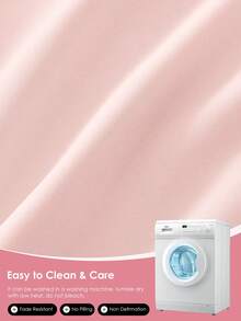 HONEYMOON 3/4 件套純色床上用品套裝（3件套 = 1件床笠 + 1件床單 + 1件枕套，4件套 = 1件床笠 + 1件床單 + 2件枕套）100% 聚酯纖維面料，Ins 風格，適合 9-12 英寸深口袋，抗縮水，可機洗，適用於所有尺寸，四季通用，居家與學校宿舍使用，返校必備，Oeko-Tex 認證，淺粉色 - 淺粉色 - 查看 8