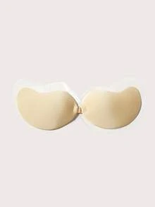 Lycra Fabric Mango Shaped Silicone Sticky Bra Lift Pads Invisible Seamless Backless & Strapless Push Up Bra For Daily Dress, Vacation,Wedding - Multicolor - View 14