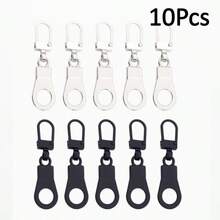 4/5/10pcs Small Hole Zipper Puller Instant Zipper Repair Kit, Universal Zipper Slider Head Replacement Accessories For Bags, Down Jackets, Purses, Clothes, Shoes - Multicolor - View 18