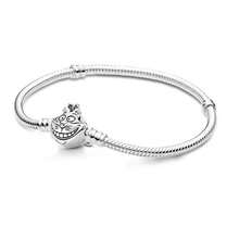 1pc Original S925 Sterling Silver Popular Bow Snake Bone Combination Bracelet Suitable For Girls Daily Wear Bracelet Jewelry DIY, Fashion Jewelry Gift - Silver - View 9