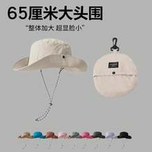 Cappello da uomo e da donna con ampia circonferenza, pieghevole, con protezione solare, ad asciugatura rapida, impermeabile, ideale per la pesca e le escursioni all'aperto. - Grigio Scuro - Visualizzare 3