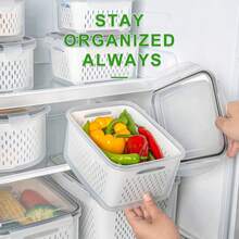 Set de 3 piezas de utensilios de cocina para autocaravana, adecuado para uso familiar, accesorios para refrigerador de autocaravana, contenedores de almacenamiento de alimentos de alta calidad con diseño de sellado a prueba de fugas, reutilizables y apilables, excelentes para preparación de comidas y organización de la cocina - Multicolor - Ver 3
