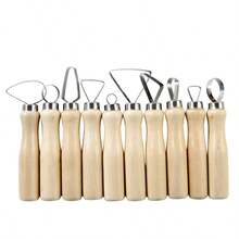 53/10/1pc Polymer Clay Sculpting Tool Set, Multicolor Pottery Carving Modeling Tools With Storage Bag & Sponge For DIY Ceramic Craft(Random Color) - Multicolor - View 11