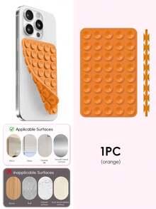 1PC/2PCS Multi-Color Strong Silicone Phone Case, Double-Sided 80 Suction Cups Stand - Hands-Free Selfie/Video Stand, Suitable For IPhone And Android Phones, Birthday Gift, Phone Stand For Family And Friends, Phone Accessories - Multicolor - View 29