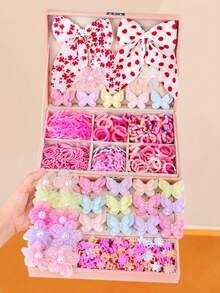 837/8pcs Rhinestone Bow Rainbow Hair Accessories Set, High Elasticity Hair Ties And Multi-Style Hair Clips, Vintage Sweet - Suitable For Girls And Women, Daily School, Date, Vacation - Multicolor - View 14