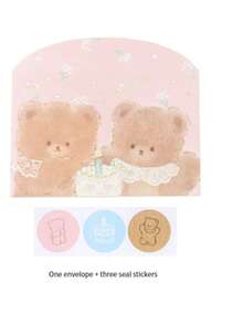 Bear Gold Foil Letter Set | Comes With Envelopes, Perfect For Gifts, Cute And Premium Student Birthday Gift Confession Envelope, High-Quality Letter + Envelope Set - one-size - View 14