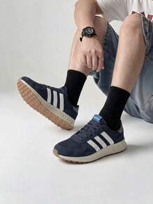 Adidas Run 84 Men's Sneakers IH8614 - Shadow Navy / Cloud White / Matte Silver - Ver 1