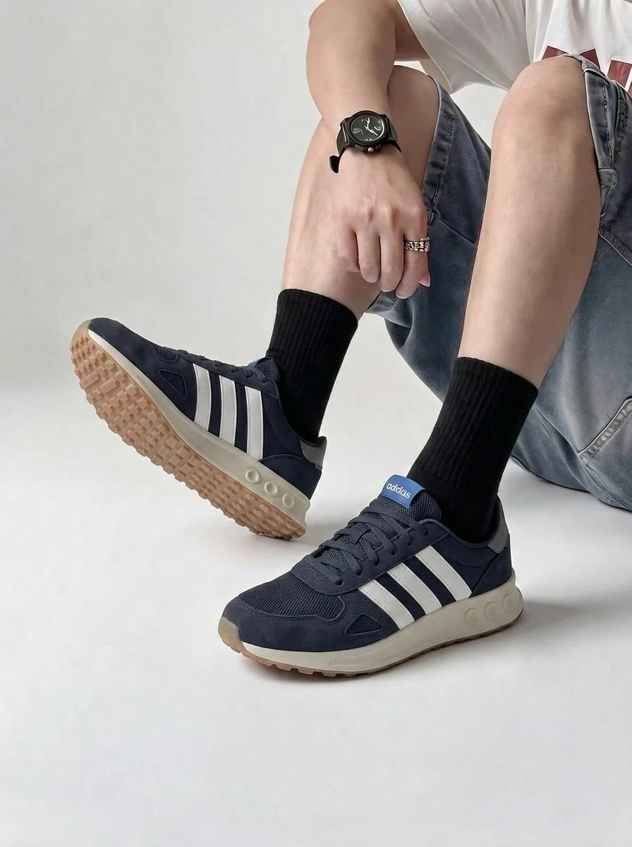 Adidas Run 84 Men's Sneakers IH8614 - Shadow Navy / Cloud White / Matte Silver - Ver 1