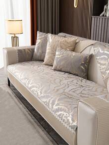 1 Đệm Sofa Sang Trọng Dày Và Mềm Mại Cho Mùa Thu Đông, Bọc Ghế Sofa Hiện Đại Và Đơn Giản Với Đáy Chống Trượt, Vỏ Sofa Chống Bụi Và Chống Bám Bẩn, Có Thể Giặt Bằng Máy, Phổ Biến Tất Cả Các Mùa, Ấm Áp Và Bền Đẹp, Không Phai Màu Và Không Rụng Lông - Màu Xám nhạt - Xem 6
