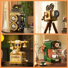 Vintage Home Appliance Building Set, Classic Series Building Blocks Toy, Collectible Mini Model Building Toy, Creative DIY Building Set, Home Decor, Desktop Model Ornament, Birthday Christmas Gift Toy, 500+ Pieces - Multicolor - View 3