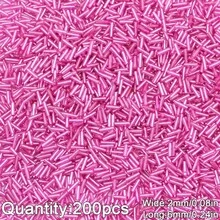 200顆 2x6mm 長管玻璃種子珠，鍍銀管珠，珠寶製作 DIY 手工藝品與藝術配件裝飾珠 - 10g管珠 - 查看 24