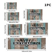 1 buah Alas Pengering Piring, Alas Mesin Kopi, Latar Belakang Serat Kayu Vintage, Dihiasi dengan Siluet Peralatan Dapur, Pola Hati dan Slogan Bahasa Inggris, Bahan Poliester, Sangat Menyerap dan Tahan Lama, Cocok untuk Meja Makan, Kafe dan Suasana Lainnya, Alas Pengering Serbaguna, Hadiah Rumah, Dekorasi Meja - XYLSD-510 - View 5