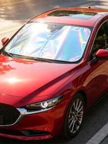 1pc Car Front Windshield Sun Shade, Specialized Heat Insulation Sun Protection Shade Board, Convenient Storage Design, No Drilling Required Car Sun Shade Cover, Seamless Edge Fit, Equipped With High-Density Light-Blocking Fabric With Reflective Coating, Protects Car Interior, Effectively Blocks Sunlight, Car Privacy Curtain, Universal Design, Suitable For Cars And SUVs, Protects Your Car From Sun Exposure, Essential Car Window Curtain/Sun Shade - A - View 12