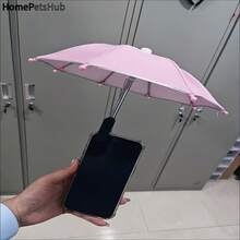 Outdoor Phone Umbrella | Planter Umbrella - Adjustable Height, Mini Umbrella With Clips For Easy Installation - A - View 7