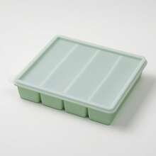 1pc Silicone Freezer Tray With Lid - Durable Kitchen Storage Container For Soup, Broth And Sauce - Stackable Light Blue Food Prep Box - Essential Kitchen Accessory - Multicolor - View 8