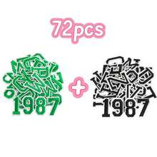 26/78 件 3.8 厘米/1.5 英寸刺绣英文字母熨烫/缝制补丁，服装配饰，夹克，帽子，书籍，背包 - DIY 刺绣贴花 - 多色 - 查看 67