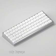 132 Keys Pure White Side-Printed Keycaps, PBT Material, Cherry Height, Minimalist Style, Compatible With Cherry/Gateron MX Switches, High Quality, Wear-Resistant, Non-Fading, Non-Oily - View 5