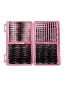 384-560pcs D Curl Soft Synthetic Segmented Lash Clusters DIY Easy To Use Portable Large Capacity For Daily Cat Eye Cosplay Sweet Style, Lash Clusters Individual Lashes False Eyelashes - Multicolor - View 21