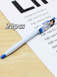 1/7/20/50pcs Custom Creative Ballpoint Pens, Doctor And Nurse Pattern Pen Clip Design, Push-Button Ballpoint Pens, Large Capacity Writing Pens, Suitable For Back To School Learning Supplies During The School Season, Customized Pens For School Event P - Multicolor - View 27