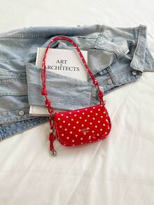 Polka Dot Mini Small Bag Women's New Style Exquisite Compact Fashionable Versatile Crossbody Bag - Red - View 4