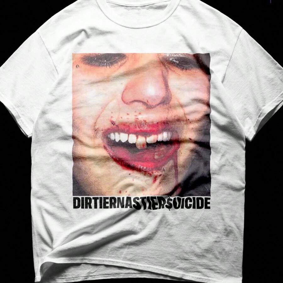 Sui Cideboys Dirtiernastiersuicide T-Shirt G59 Records Underground Rap Apparel - 白色 - 查看 1