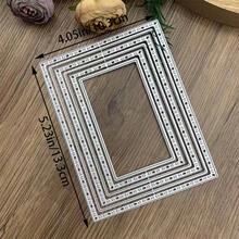 1pc Basic Geometric Frame Metal Carbon Steel Cutting Dies For DIY Embossing And Cutting, Suitable For Scrapbooking, Card Making, Photo Albums And Craft Decoration - C-Silver - View 15