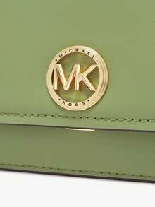 Michael Kors MK Delancey 女款小手提包，翻蓋肩背包，附頂部手把與 LOGO 圖案斜背包 - 淺綠色 - 查看 7