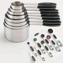 時尚量測工具組－適用於廚房量測各種穀物、香料與醬料，可控制醬料份量，多功能廚房量杯，附刻度，經典圓頭設計，兼具實用性與美感，精準刻度，防鏽材質 - 彩色 - 查看 4
