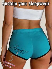 A Customizable Women's Lounging Shorts -Customizable Shorts That Make An Exclusive Gift For Wives, Family Members, Friends, Or Best Friends. - Multicolor - View 1