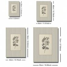 1/2件組 裝框/無框復古植物花卉鄉村風帆布海報 法式鄉村條紋古董花卉鄉村風牆面藝術印花 極簡農舍裝飾復古畫作 適用於走廊、玄關、客廳、現代家居裝飾 - Poster - 查看 8