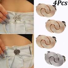 1Pc/2/3/4Pcs Jeans Waist Buckle, Universal Waist Adjuster For Skirts And Pants, Tool-Free Adjustable Buckle, Multiple Colors Available - Multicolor - View 30