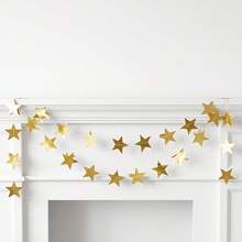 33pcs/Set Glitter Star Paper Bunting Banner - Hanging Decor Star Tassel Double-Sided 2026 Graduation Decoration Suitable For Wedding Birthday Holiday New Year Party Decoration - Multicolor - View 2