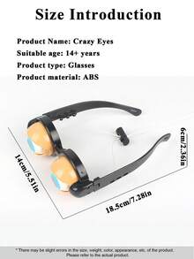 1pc Adjustable Elastic Band Cute Glowing Glasses, ABS Material Fun Glasses, Suitable For Adults And Teens, Perfect Choice For Halloween, Birthday, Holiday Costume Party And Other Occasions - Multicolor - View 3