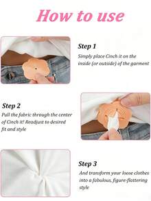 6/4/2pcs Women's Multi-Functional Clothing Buttons, Waistline Fastener Accessories For Short Sleeve Or Skirt Clothing - Tightening Clip - View 2