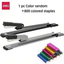 Heavy Duty Long Arm Stapler Suitable For Books And Magazines - 25 Sheet Stapling Capacity, 12 Inch Stapling Depth With Precise Measurement, Metal Structure For Professional Office Use, Durable Stapler - Random Color - Single Item + 1000 Staples - View 14