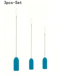 1/3pcs Sewing Machine Threader Set, Quick Threader, Sewing Accessories, Portable, S/M And L Sizes, Suitable For Various Sewing Machines, Easy To Use, Suitable For Home Sewing Projects. Suitable For Elderly Use, Includes Plastic Thread Puller, Modern Home Plastic Threader, Bead Tool And Cylindrical Threader Set, As Well As Bead Needle Assistant. - Multicolor - View 13